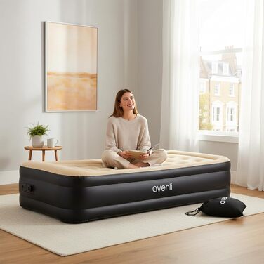 Надувний матрац Avenli для 2 осіб з вбудованим насосом, 196x97x47 см - для кемпінгу та дому