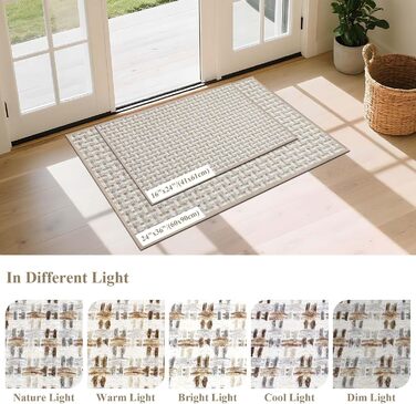 Килимок для дому, антиковзаюча підлога, килимок для входу, 60x90 см, золотий