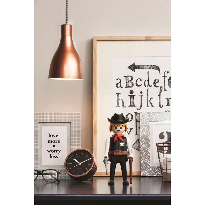 Karlsson Present Time Minimal Alarm Clock, Copper Black/Copper