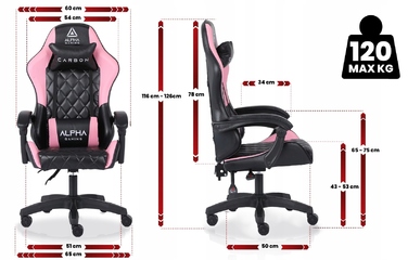 Ігрове крісло Alpha Gaming CARBON, штучна шкіра