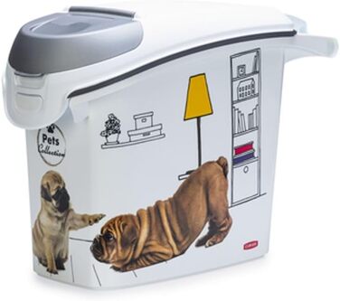 Curver PetLife Контейнер для корму 6 кг / 15 л, сухий корм для собак, 23 x 50 x 36 см