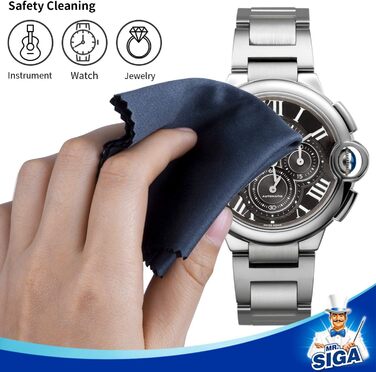 Мікрофібра для чищення окулярів та екранів Mr.Siga (6 шт.) - 15x18 см, Marine/Grey