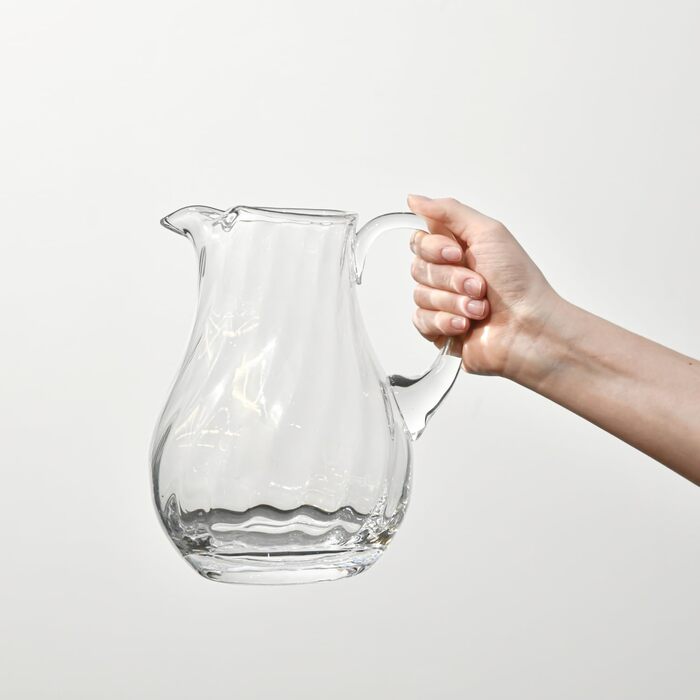 Krosno - Water Pitcher Glass Pitcher 1600 ml Romance Collection - Crystalline Glass Wine Carafe Red Wine Water Carafe Carafe for Drinks Glass Carafe Water and Juices Whisky Ice
