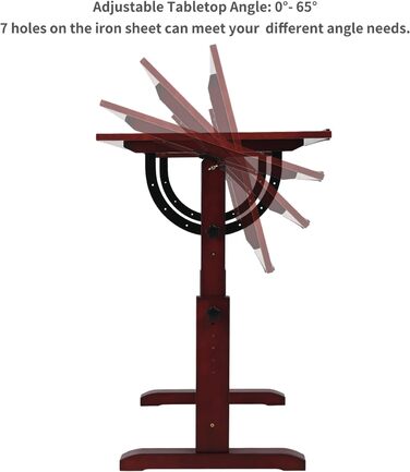 MEEDEN Adjustable Height Art Drawing Table - 90x60cm Painting Table for Artists, Studio Desk for Art, Writing, Reading