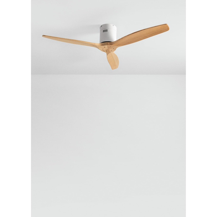 Вентилятор стельовий Windcalm Natural Wood M з пультом, Ø132 см, 40W, 6 швидкостей, літо/зима, дерев'яні лопаті, без світла