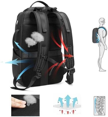 Рюкзак для камери Horfccid 23L: фотокамера, DSLR, ноутбук 15.6'', штатив (чорний)