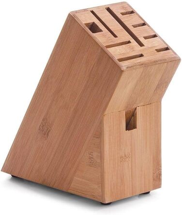 Блок для ножів Zeller, бамбуковий, 22x9x22 см, бежевий, малий
