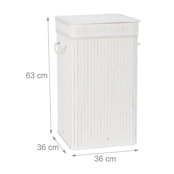 Relaxdays Folding Laundry Basket Bamboo