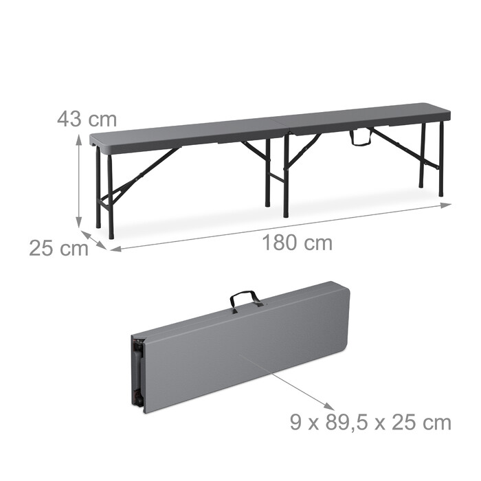 Relaxdays 3-piece folding beer garden set