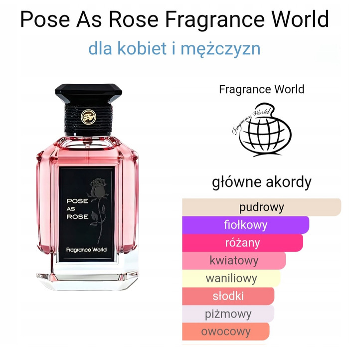 Оригінальний парфум Fragrance World Pose As Rose, 100 мл, EDP + пробник у подарунок!!!
