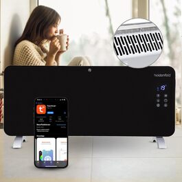 Конвектор Heidenfeld GK200 з Wi-Fi | 3 роки гарантії - електричний конвектор, 2000 Вт, до 40 м²