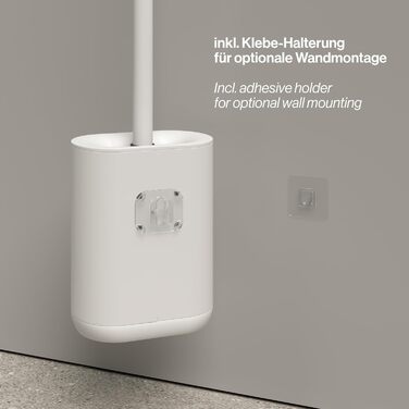 Набір для туалету з щіткою для унітазу Artic White (білий матовий силікон)