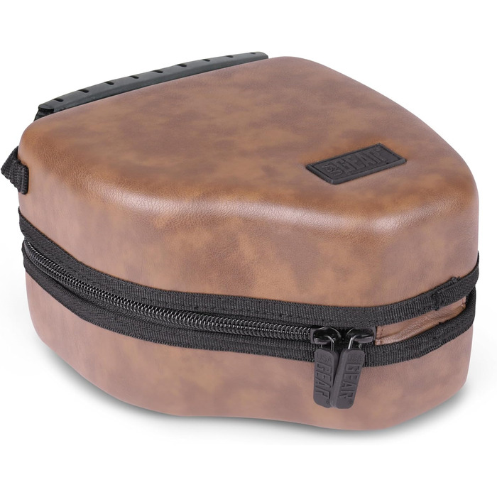 Чохол для DSLR-камери USA Gear з жорсткою обшивкою, захистом Eva, швидким доступом, м'яким інтер'єром та гумовим руків'ям (колір коричневий, веганська шкіра)