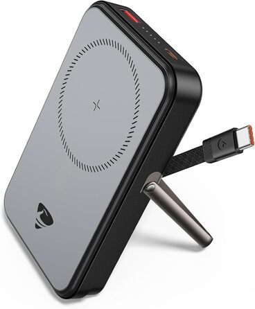 Портативний зарядний акумулятор Powerbank MagSafe 10000mAh з бездротовою зарядкою, USB-C, для iPhone, AirPods (Чорний)