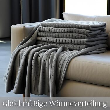 Електрична ковдра Steinborg з автовимкненням | 150 x 80 см | Таймер 6 год | Можна прати при 30°C | 6 температурних режимів | З пультом дистанційного керування | Тепла ковдра | Тепло під матрац | Тепла підстилка