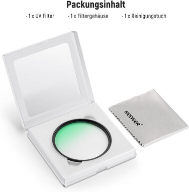 Фільтр NEEWER 82mm MC UV з 24-шаровим покриттям Nano, захисний фільтр з оптичного HD скла, водонепроникний, стійкий до подряпин, ультратонкий алюмінієвий корпус