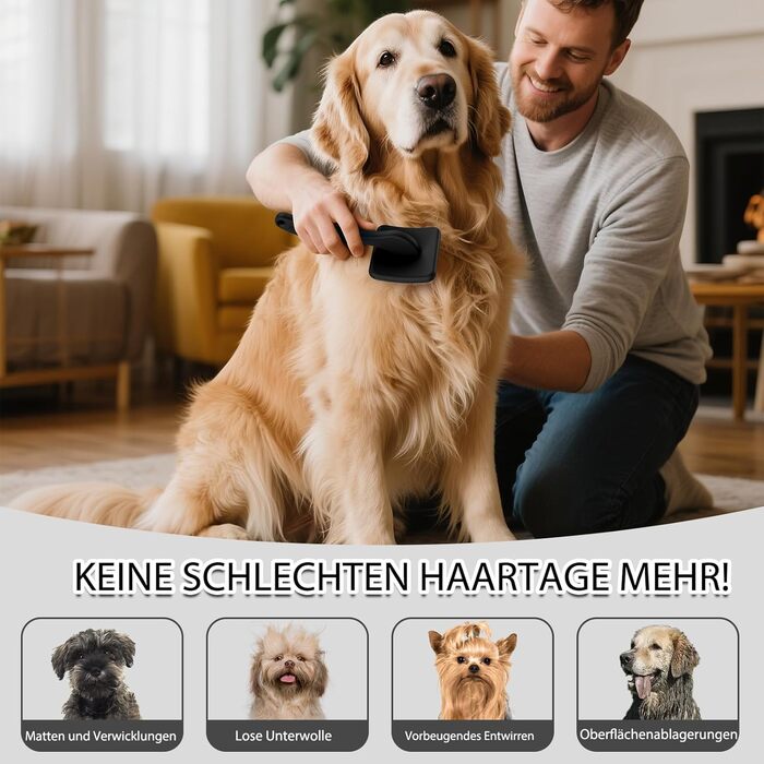 Набір гребінців для собак та котів з підшерстям (3 шт.) - Slicker Bürste Hund groß