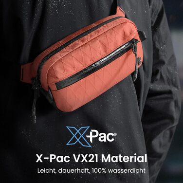 tomtoc Плечова сумка Sling Bag 3.5L з RFID-захистом – для Switch, iPad mini, EDC, подорожі | Водовідштовхувальна, X-pac Koralle