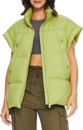Жіночий пуховий жилет Orolay, світло-зелений, теплий, без рукавів, на блискавці, для зими