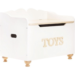 Le Toy Van Велика дерев'яна іграшкова скриня для дітей, 68x43x53 см, безпечні петлі, до 50 кг, навчальна, стиль Монтессорі, від 3 років