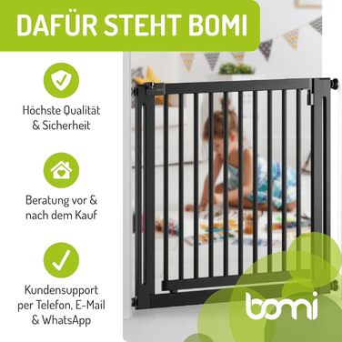 Захист для воріт BOMI Miko з сертифікованого буку PEFC | Без свердління | Кут 90° | Вузький дерев'яний захист для дверей | Захист для сходів, сітка для дверей | Ширина: (Чорний, 20 см подовження)