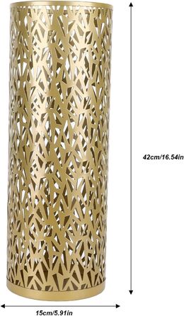 Підставка для парасоль під вхідні двері Topiky, кругла металева, золота (180x78 см)