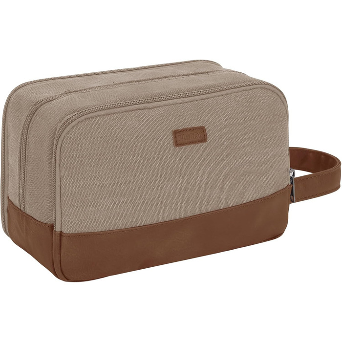 Чоловіча дорожня косметичка WANDF з канвасу, водонепроникна, зелена та світло-хакі