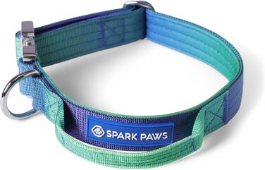 Тактичне нашийник для собак Spark Paws – міцний, преміум-якість, для великих та середніх собак (Lime Wave, XS: 9-18 кг [2.5 см])