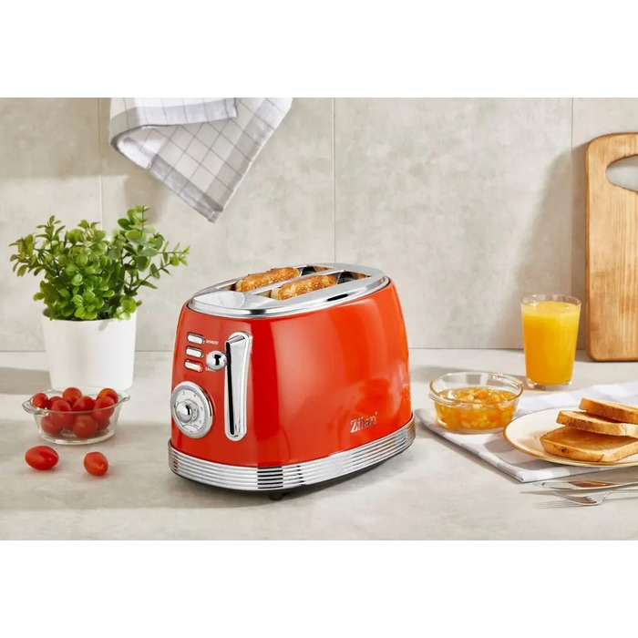 Тостер Zilan RETRO BREAD TOASTER, червоний, 850 Вт