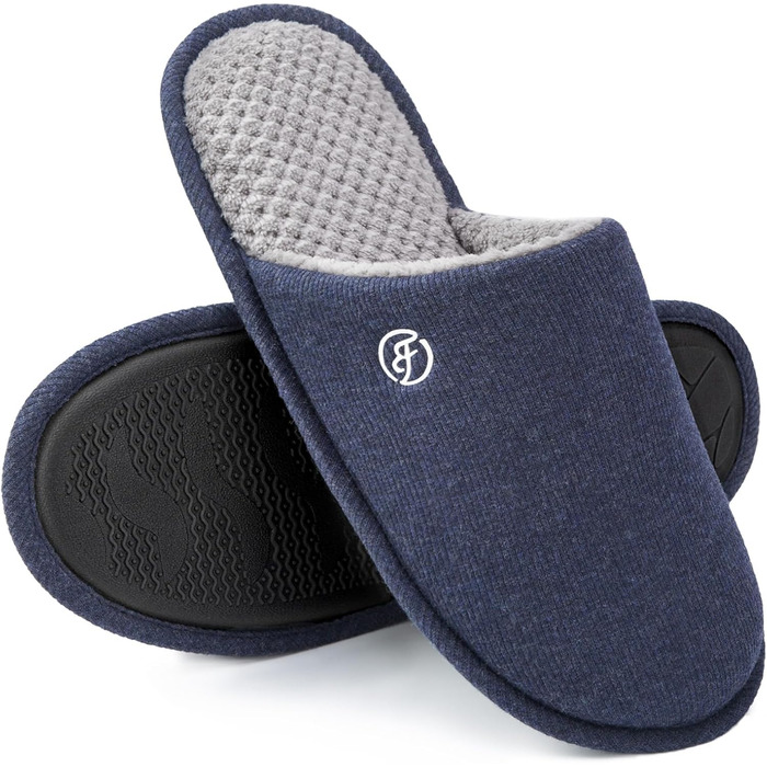 Чоловічі тапочки-шкарпетки EverFoams з м'якою піною Memory Foam, 42/43 EU, темно-синій