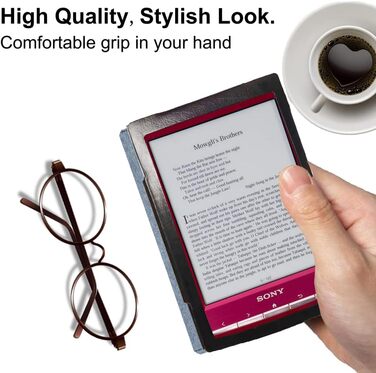 Чохол для Sony PRS-T2/PRS-T1 (6 дюймів), шкіряний, чорний