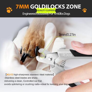 Професійна нігтьова шарикова пилка для собак та котів з високоякісною пільцювальною пилкою з нержавіючої сталі та надгострими лезами з нержавіючої сталі 4Cr13 для маленьких, середніх та великих порід