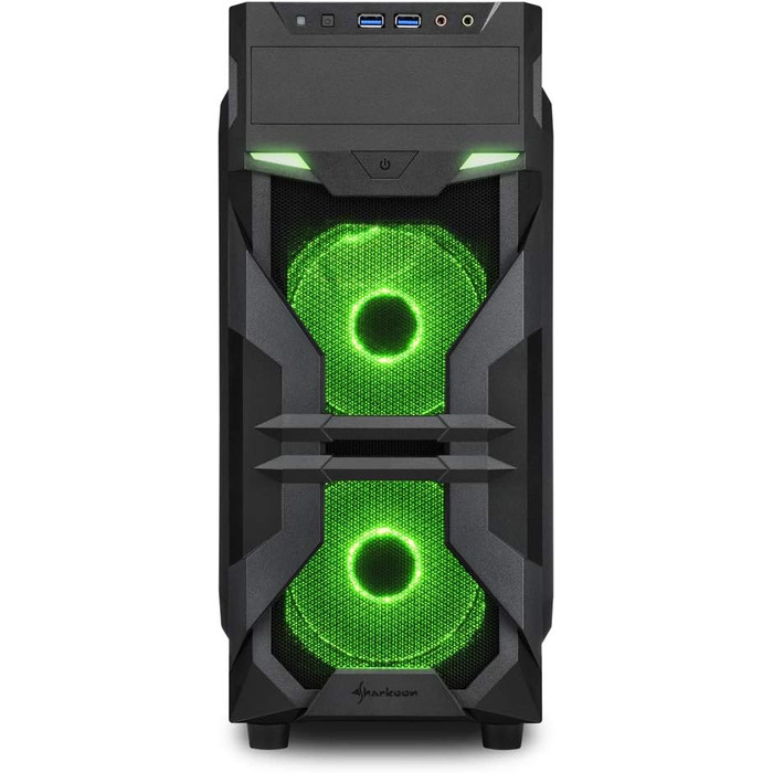 Sharkoon VG7-W - корпус для ПК зеленого кольору
