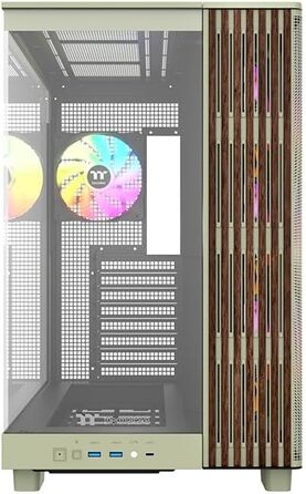 Корпус Thermaltake TG ARGB ATX Mid-Tower View 380 XL Wood (Matcha Green) з 4 вентиляторами ARGB, USB-C, підтримка радіатора 360mm