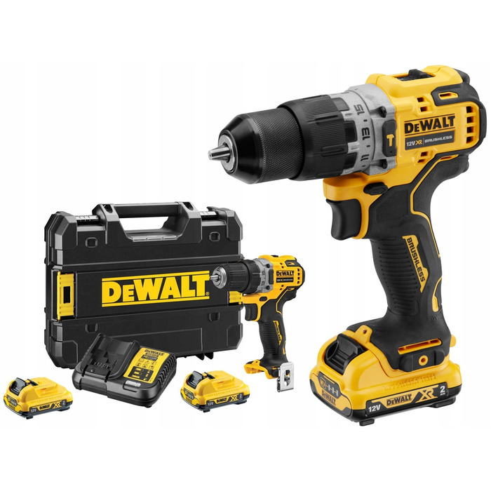 Ударний дриль-шурупокрут DeWalt 12V 57/25Nm 2x2,0Ah DCD706D2