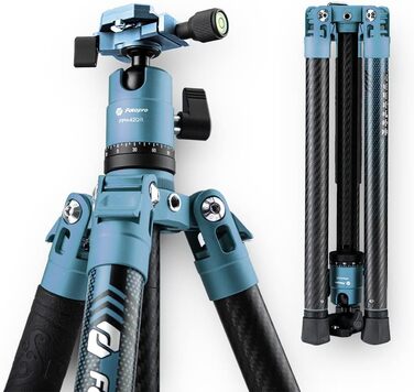 Штатив Fotopro Carbon X-Aircross 2: Легкий карбоновий штатив з кульковою головкою, 151 см, до 10 кг, блакитний