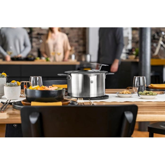 Набір посуду ZWILLING Simplify 5 предметів: каструля з кришкою-ситом, скляна кришка, індукційна, не має покриття, нержавіюча сталь