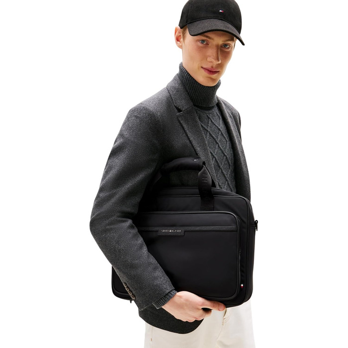 Сумка для ноутбука Tommy Hilfiger Repreve з ременем для візка, чорна (Black) - Універсальний розмір