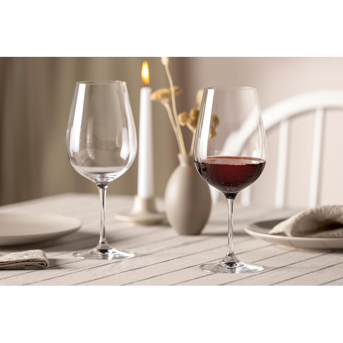 LEONARDO HOME Red Wine Glasses, Glass, Set of 6 (Pack of 1), 6