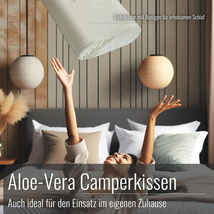 Black Forest Fox Camper Plaid Memory Foam Pillow Set with Orthopedic Neck Support, 1 Aloe Vera Cover & 1 Cotton Pillowcase, Grey | Oeko-TEX (Campovolo-Grey, Aloe-Vera Memory Foam Pillow & Grey Cover 30 x 50)