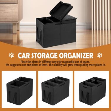 Розширювач для автокрісла для собак UNICITII, органайзер для пасажирського та заднього сидіння, чорний, L (51x29x36 см)