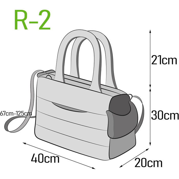 Транспортна сумка для собак та котів (M) - 40 x 20 x 30 см, оливковий колір