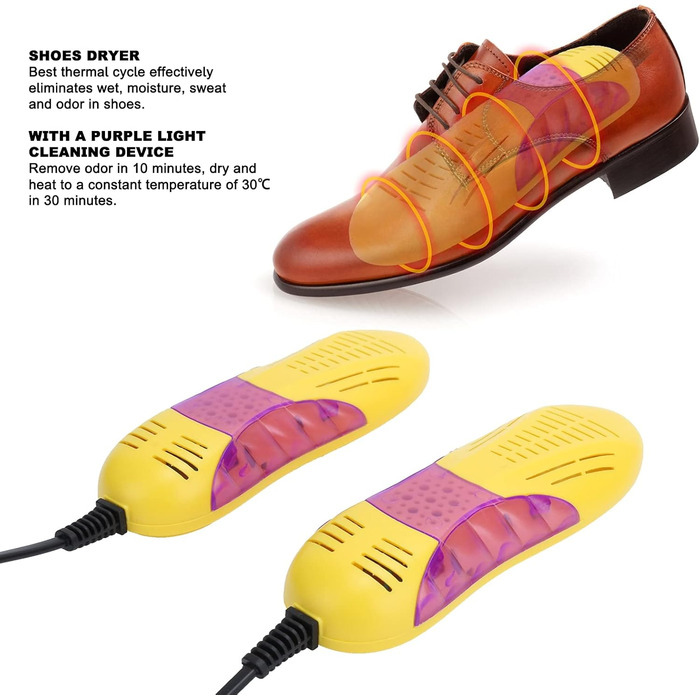 Електрична сушарка для взуття: компактна, портативна, для дому та подорожей, підходить для всіх типів взуття