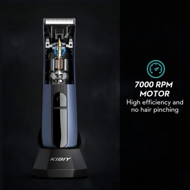 Електричний чоловічий триммер для тіла Kibiy з LED-дисплеєм, IPX7, водонепроникний (синій)
