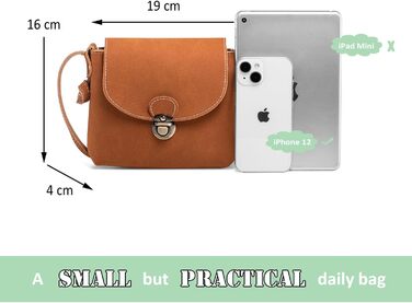 Маленька сумка через плече жіноча з замком, екошкіра, коричнева кросбоді для дівчат, сумка для телефону