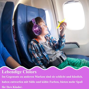 Дитячі навушники для захисту від шуму Kinder Nebula (блакитна смуга) - регульовані, SNR 28dB