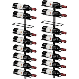 Настінна вітрина для вина MOREE – 18 пляшок, металева, для зберігання вина, коньяку, шампанського