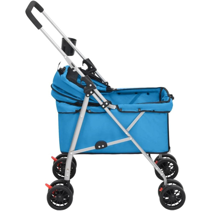 ВідаXL Переноска для собак, візок для собак, складаний, 76x50x100 см, Оксфорд, блакитний