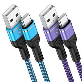Кабель USB Type-C, 3 шт. (3м+2м+1м) для Samsung, Huawei, Xiaomi: швидка зарядка та передача даних, нейлон