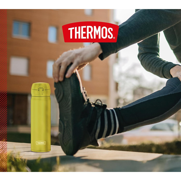 Термос THERMOS Ultralight 0,5 л, нержавіюча сталь, зберігає тепло 10 год / холод 20 год, герметичний, для води, чаю, 750 мл (Glowing Green)